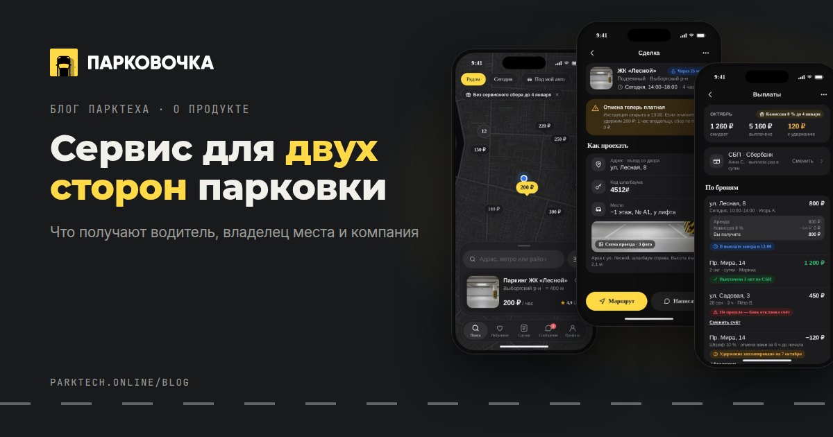 Экраны «Парковочки»: поиск места на карте, сделка с инструкцией проезда и выплаты владельцу